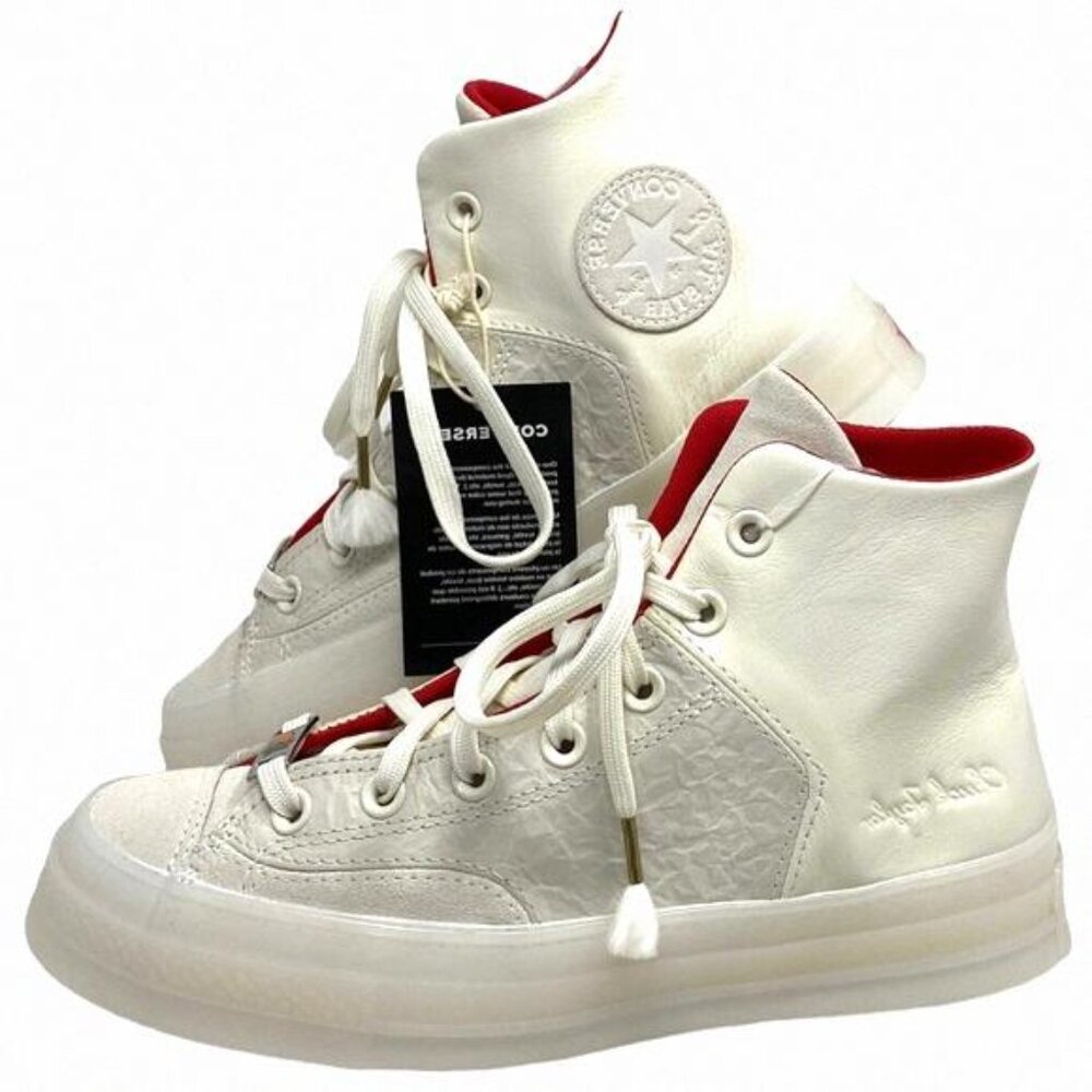 Converse Chuck 70 Marquis Shoes Women's Leather Egret A05262C Sneakers Top High